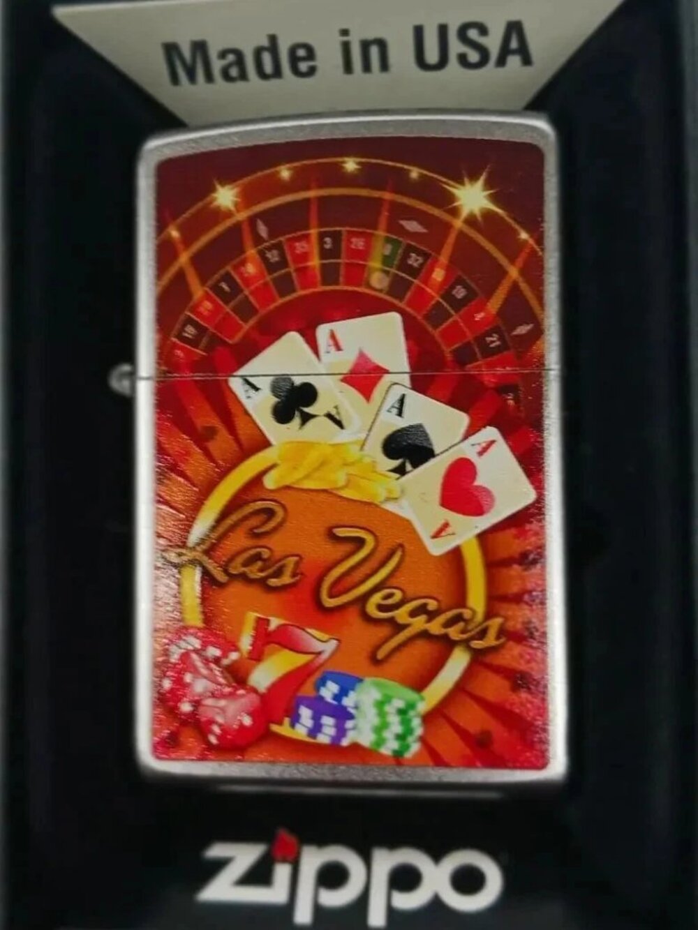 Las Vegas Roulette Gambling Zippo Lighter